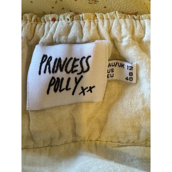 Princes Polly Dress Women 8 Yellow Floral Freya Mini Sheath Boho Cottagecore - Picture 10 of 14